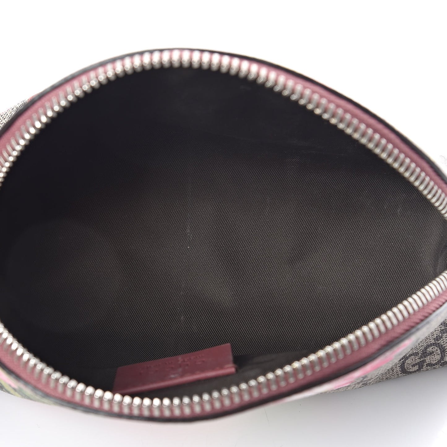 GG Supreme Monogram Blooms Small Pouch Cosmetic Case Beige Multicolor Dry Rose