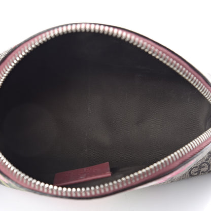 Gucci GG Supreme Monogram Blooms Small Pouch Cosmetic Case Beige Multicolor Dry Rose 5 of 11