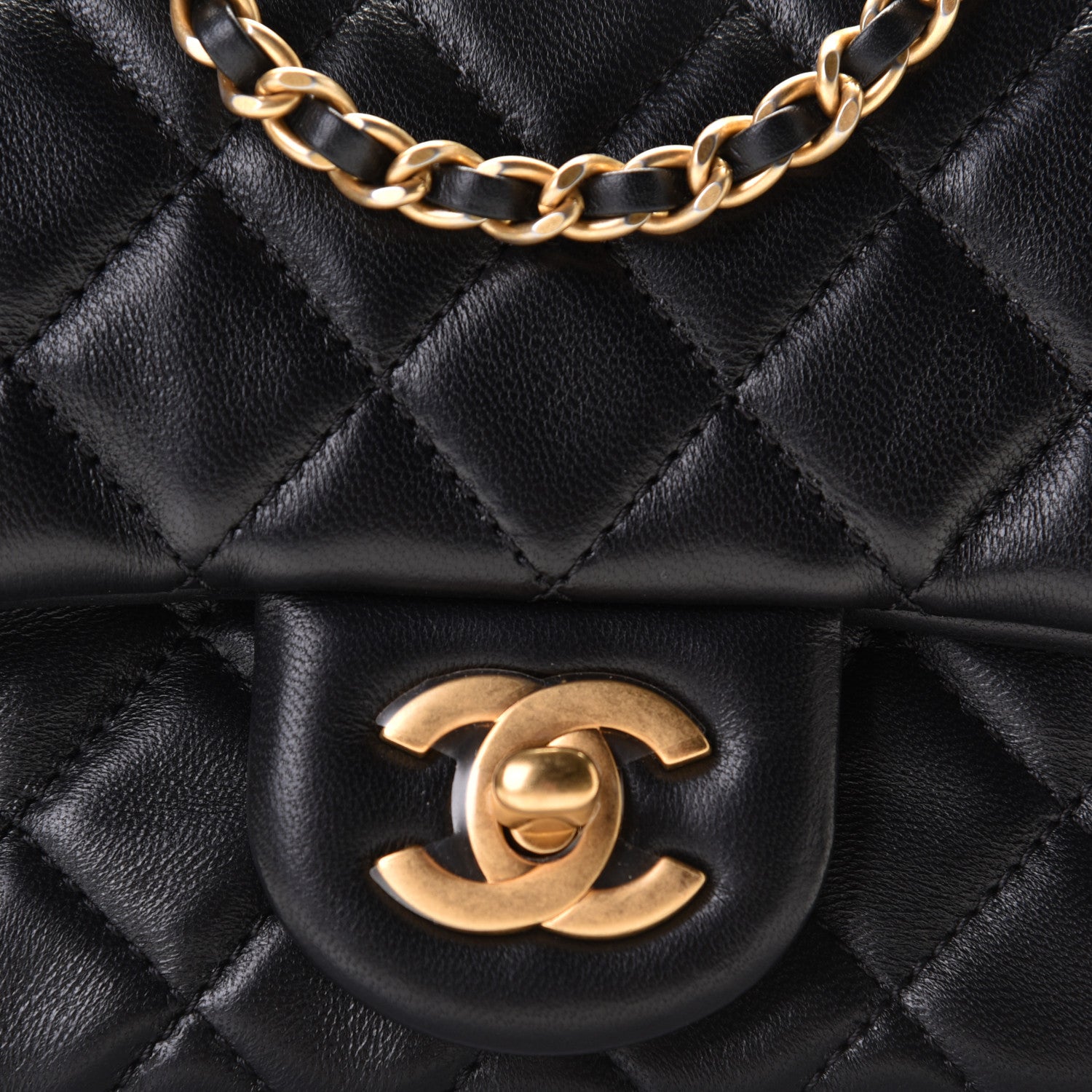 Chanel Lambskin Quilted Mini Pearl Crush Flap Black 4 of 8
