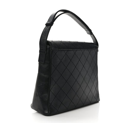 Chanel Lambskin Quilted CC Flap Shoulder Bag So Black 3 of 12
