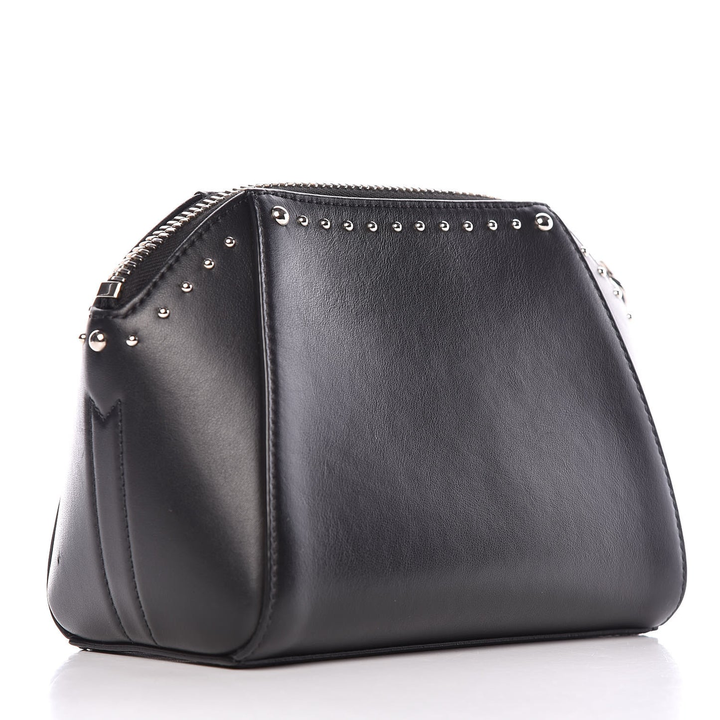 Calfskin Small Studded Antigona Beauty Wristlet Black
