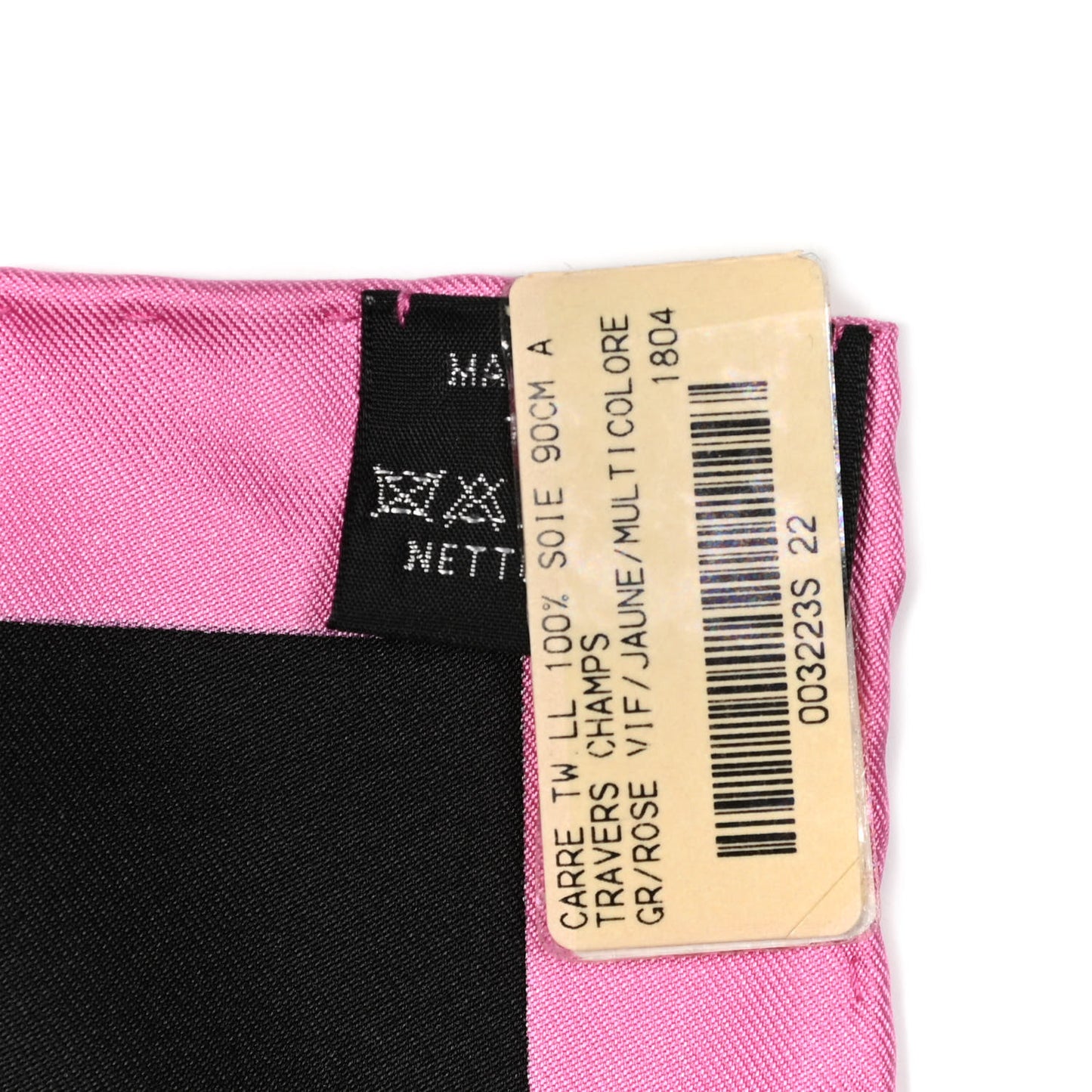 Silk A Travers Champs Scarf 90 Rose Vif Jaune Multicolor