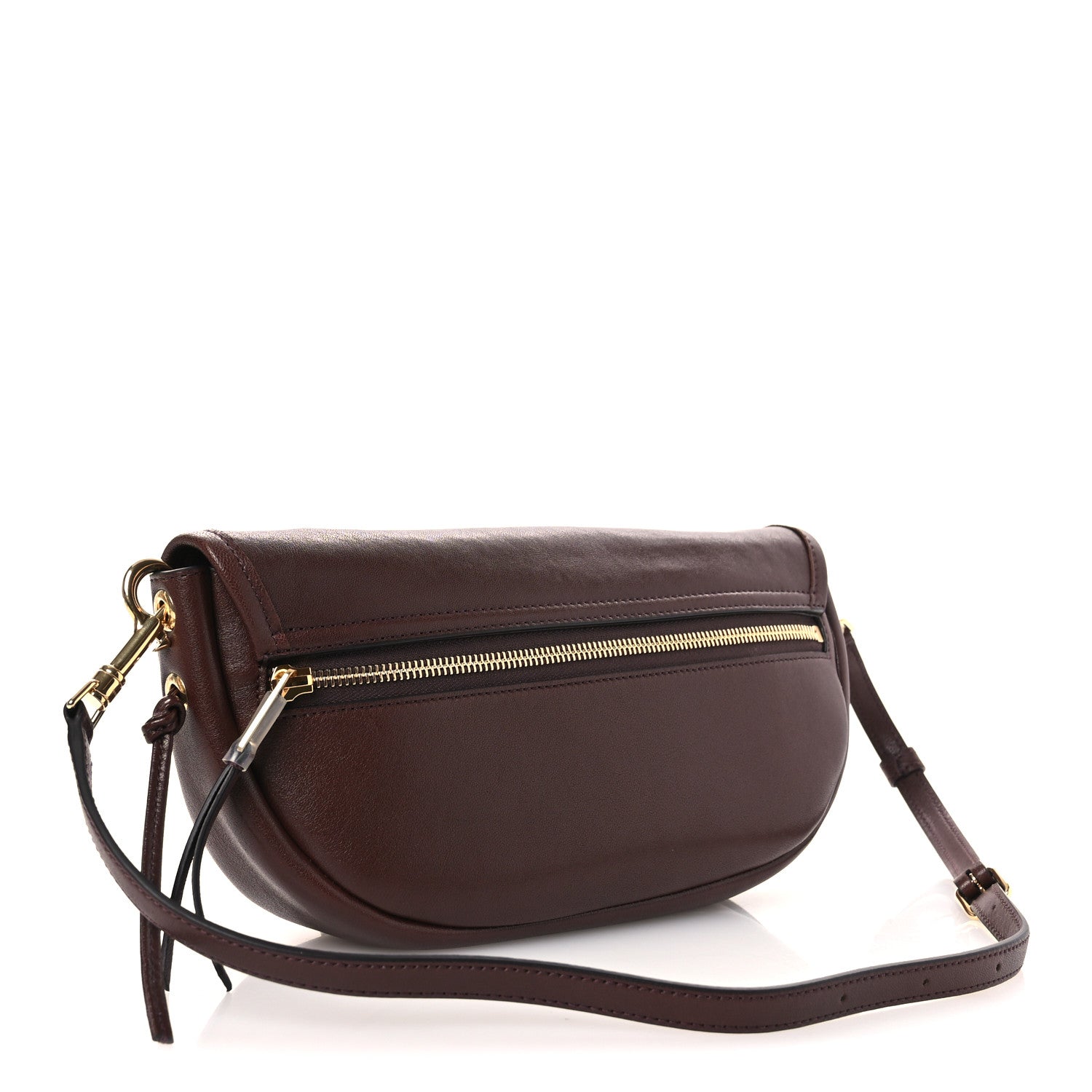 Celine Supple Shiny Lambskin Little Halfmoon Soft Triomphe Brick 3 of 22
