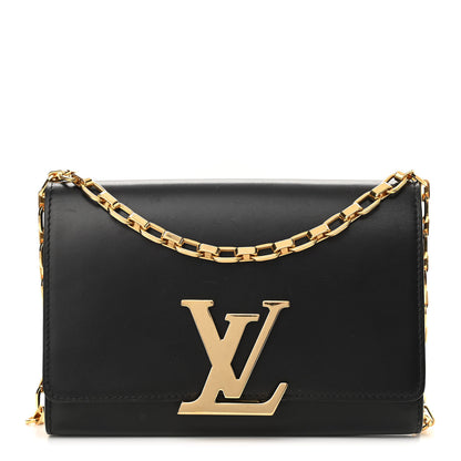 Louis Vuitton Calfskin Chain Louise MM Black 1 of 13