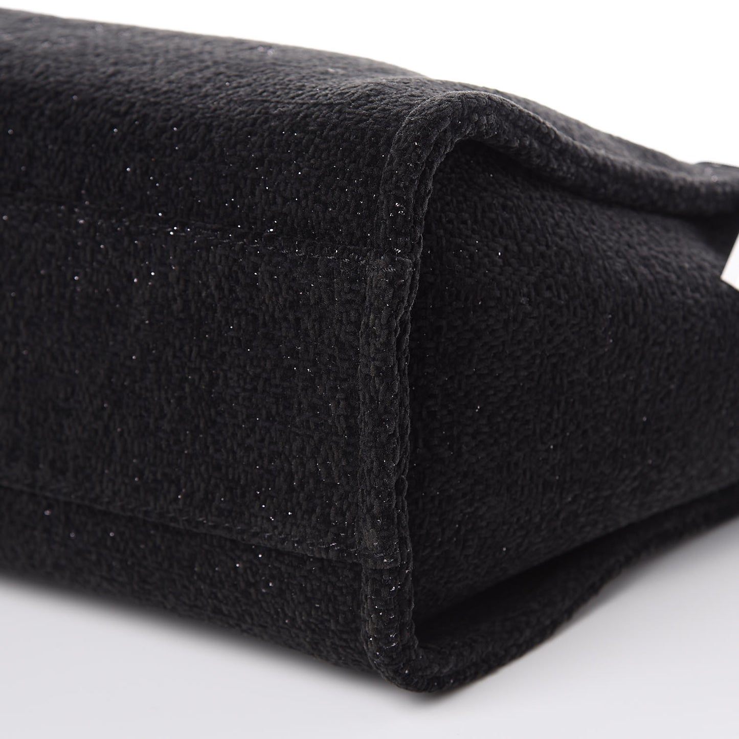 Lurex Boucle Small Deauville Tote Black