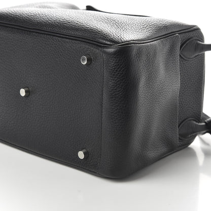 Hermes Taurillon Clemence Lindy 30 Black 7 of 10