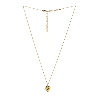 Saint Laurent Metal Heart Pendant Necklace Gold 3 of 5