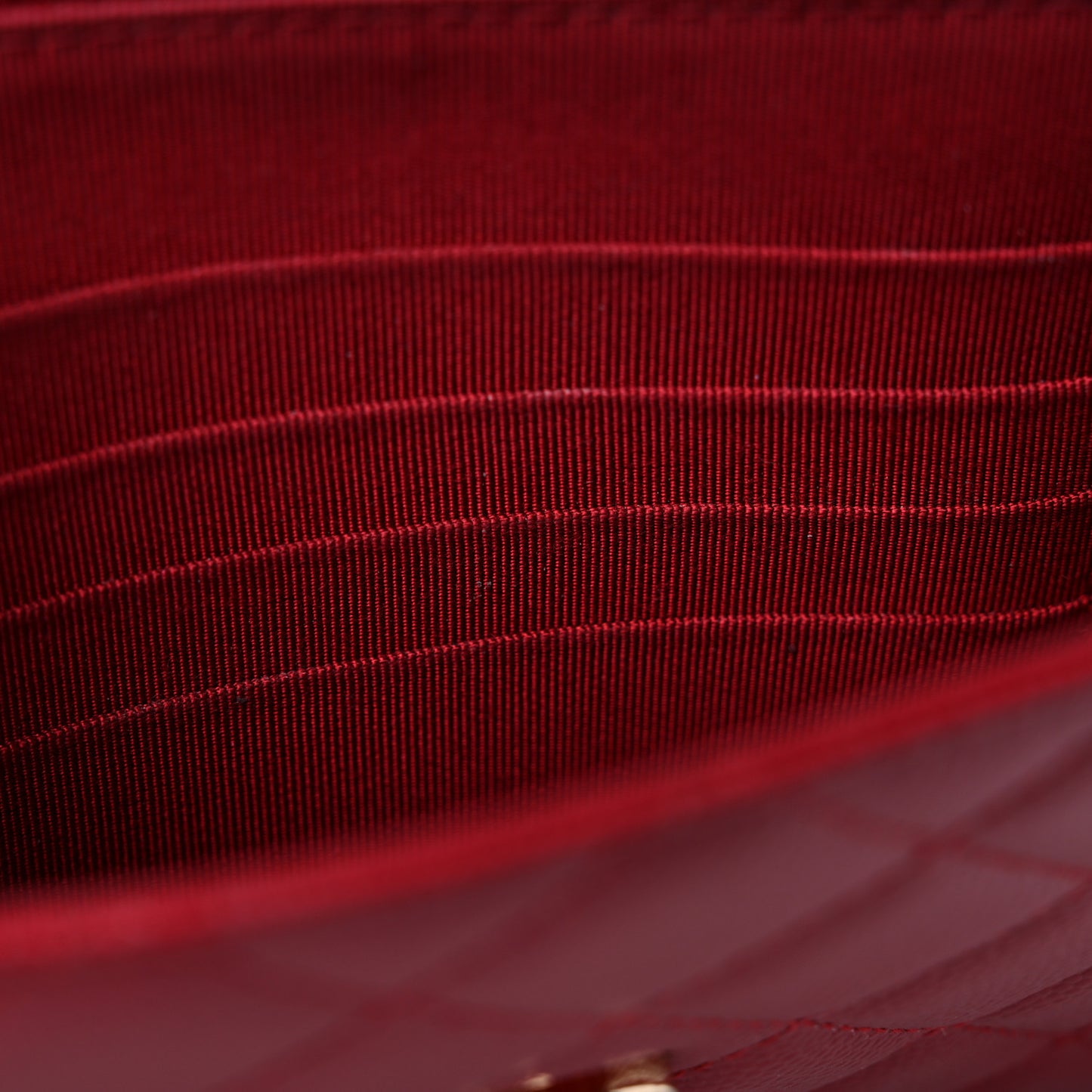 Caviar Quilted Square Wallet On Chain WOC Dark Red