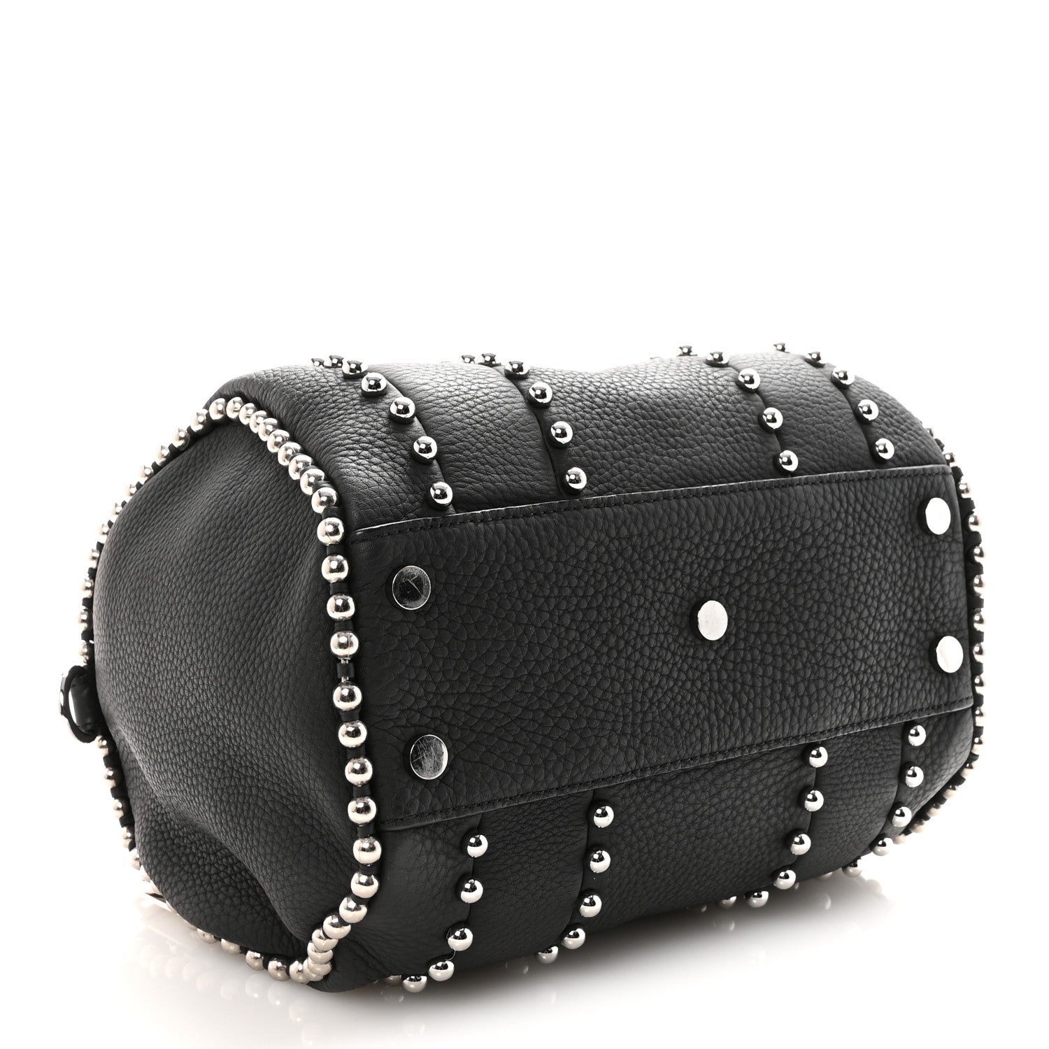 Alexander Wang Calfskin Studded Rockie Matte Black Rhodium Hardware 4 of 9