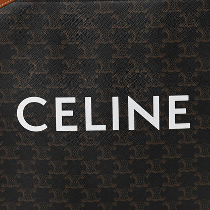 Celine Triomphe Canvas Calfskin Small Vertical Cabas Tan 6 of 10