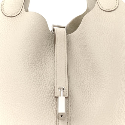 Hermes Taurillon Clemence Picotin Lock 22 MM Beton 8 of 12