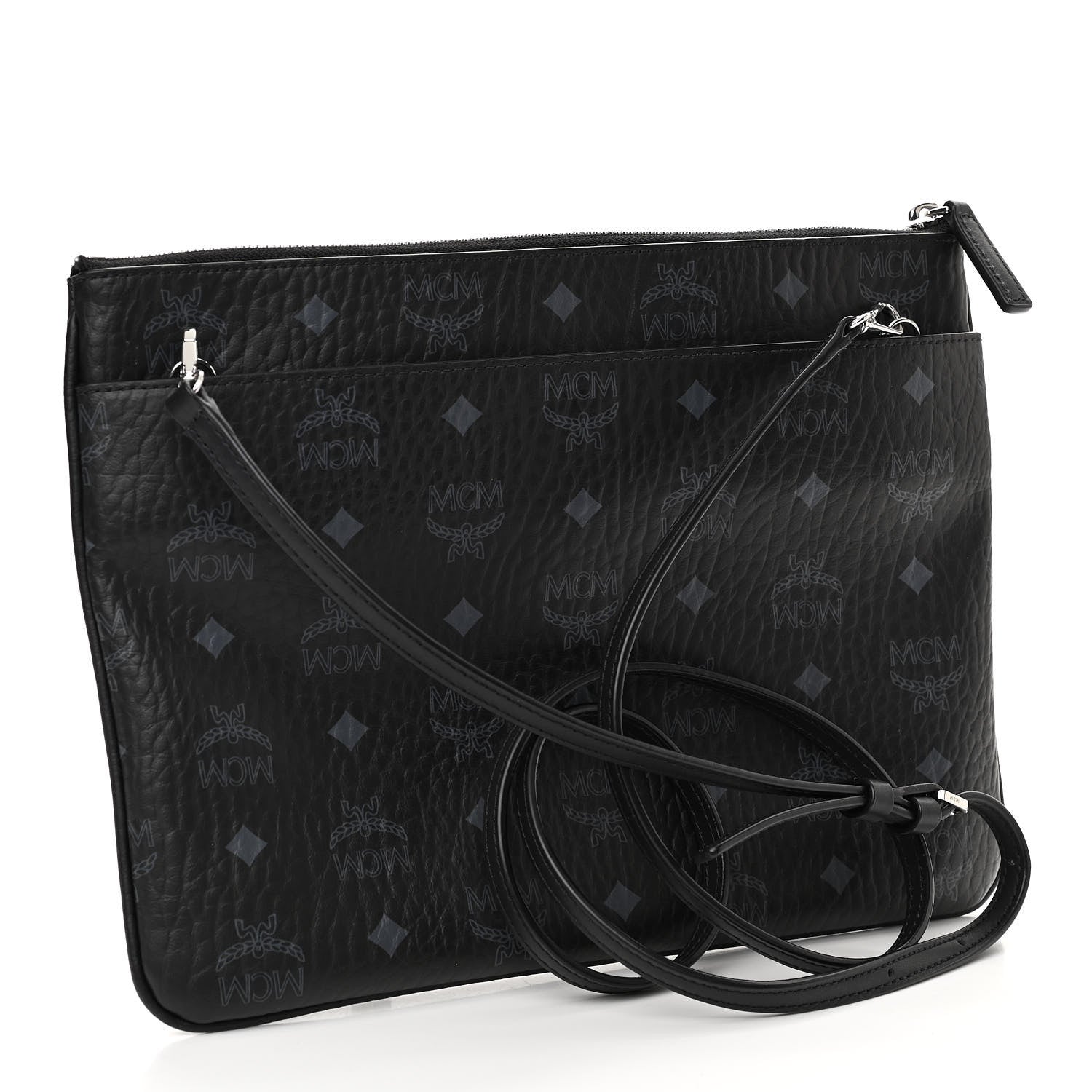 MCM Visetos Original Medium Pouch Black 3 of 9