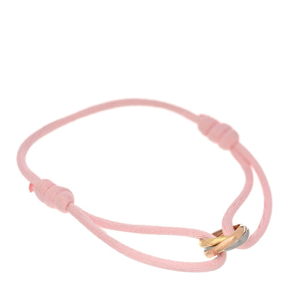 Cartier 18K Pink Yellow White Gold Trinity Adjustable Cord Bracelet Pink 1 of 4