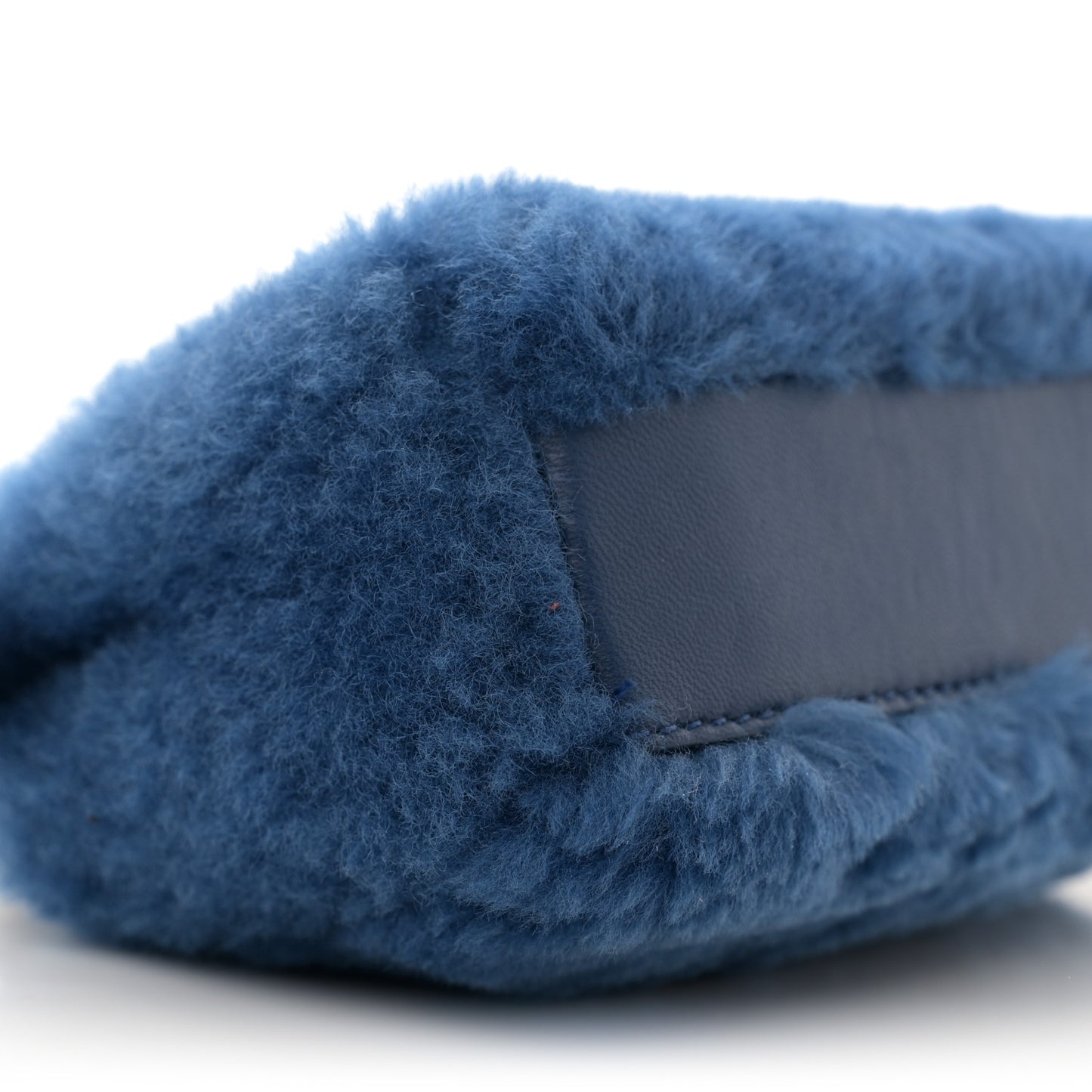 Shearling Shiny Nappa Micro Peekaboo Iconic Satchel Blue