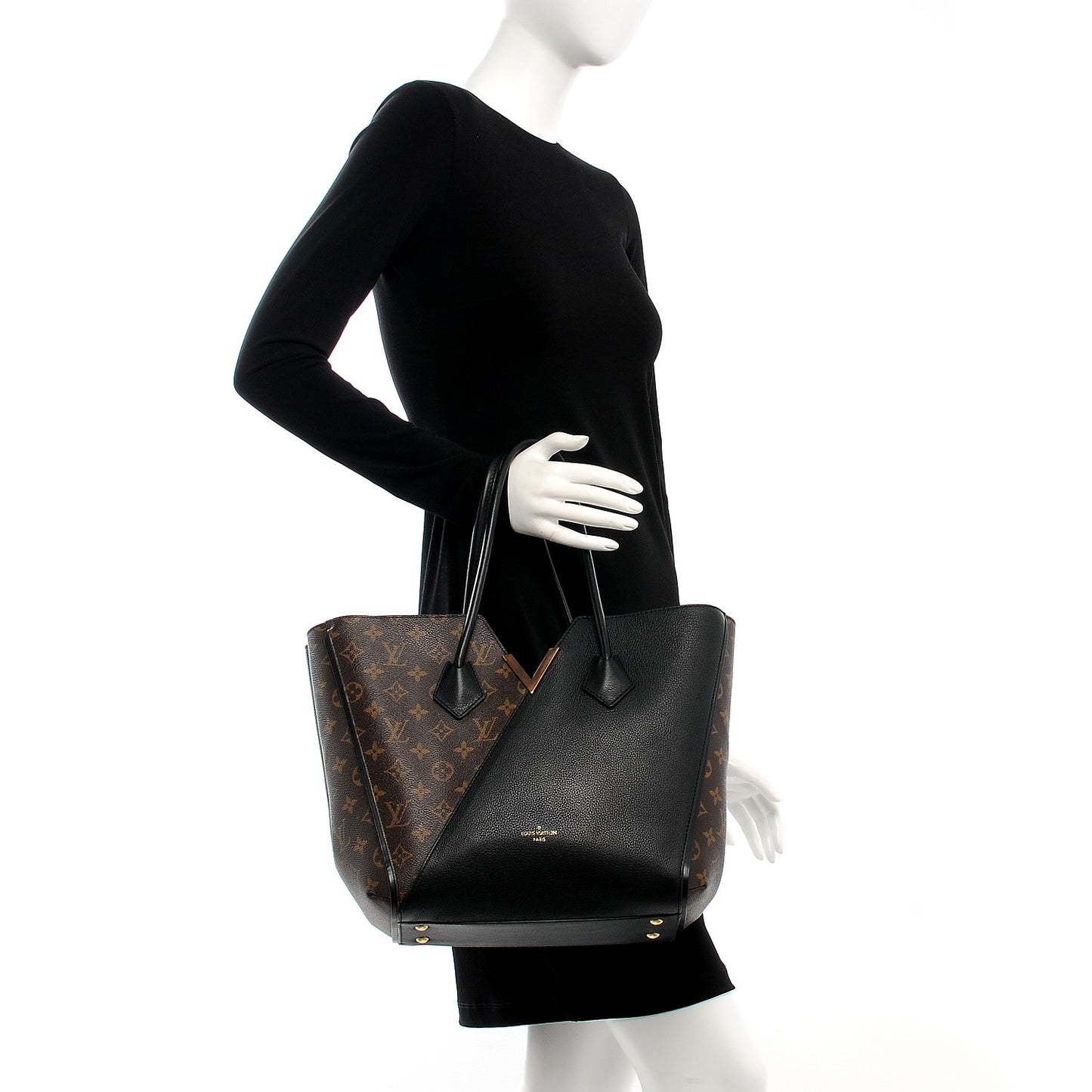 Calfskin Monogram Kimono Tote Black