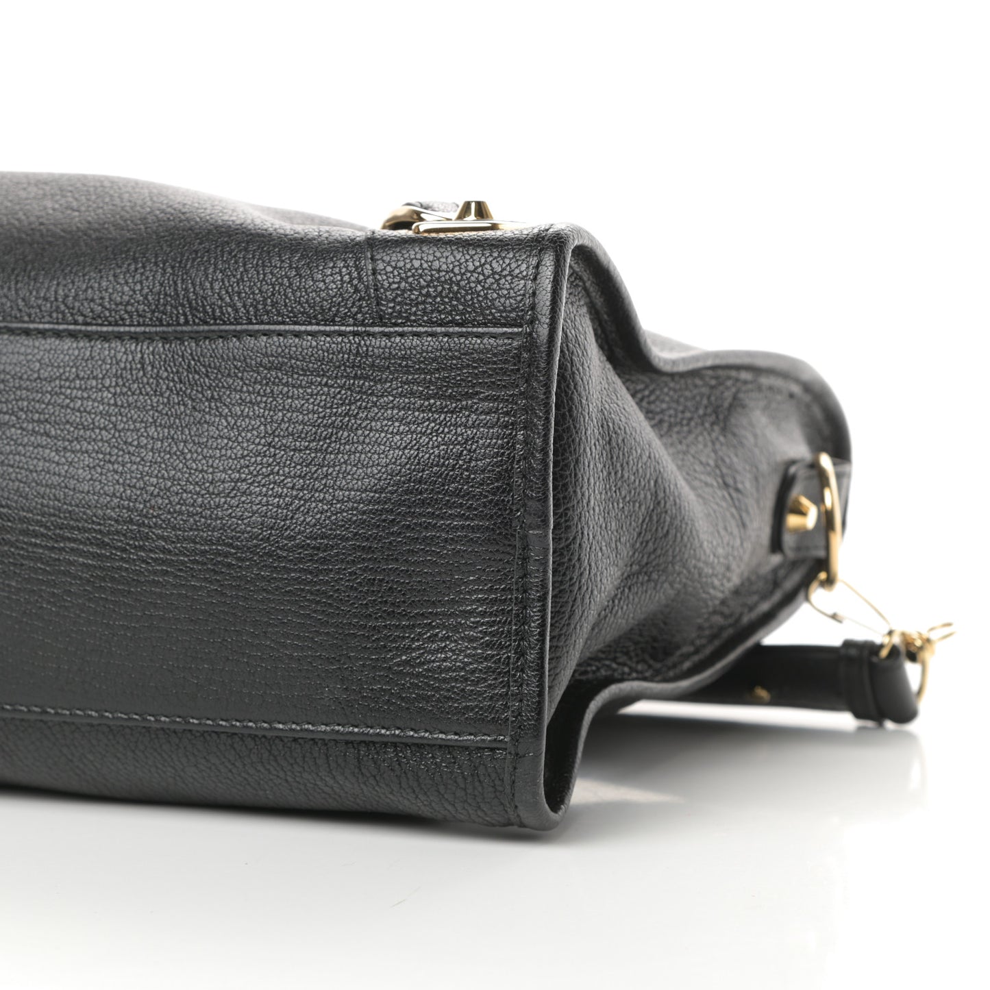 Chevre Gold Metallic Edge Hardware City Black