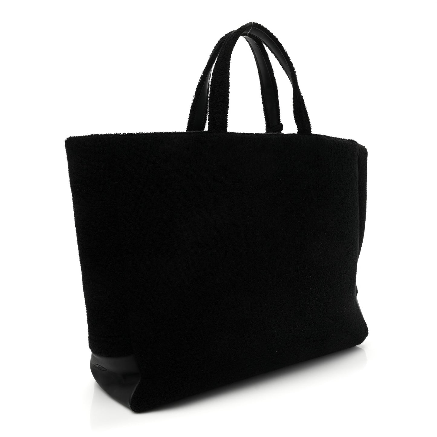 Terry Cotton Reversible CC Beach Tote Black