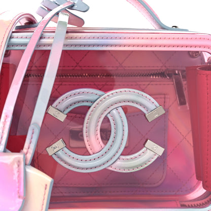 Chanel PVC Patent Calfskin Patent Lambskin Small CC Vanity Case Pink 8 of 10