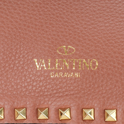 Valentino Garavani Pebbled Calfskin Small Rockstud Reversible Tote Rubin Blush 7 of 7