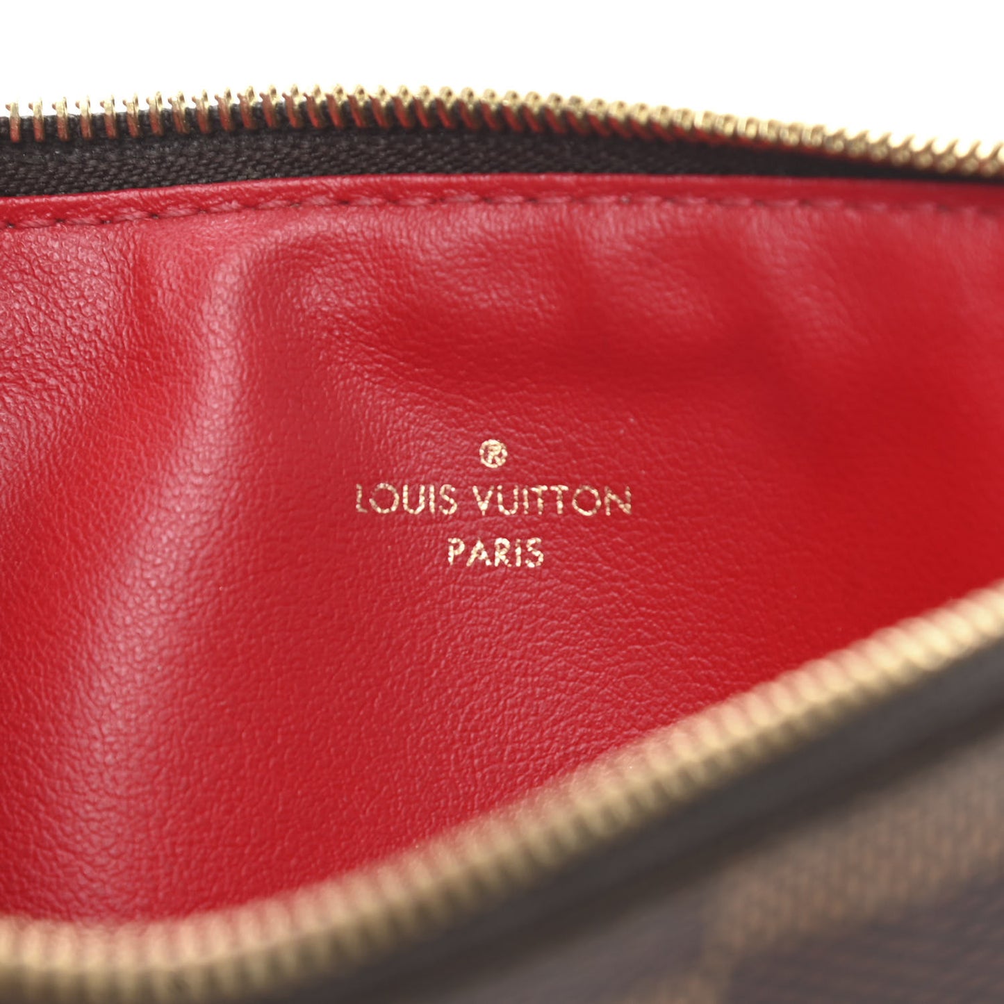 Damier Ebene Felicie Chain Wallet Zippered Insert