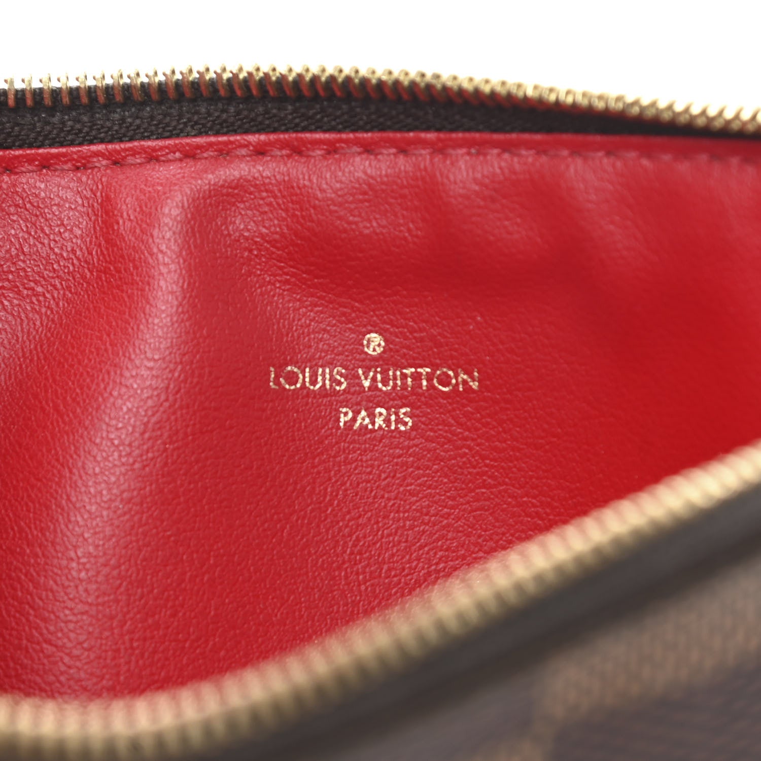 Louis Vuitton Damier Ebene Felicie Chain Wallet Zippered Insert 6 of 7
