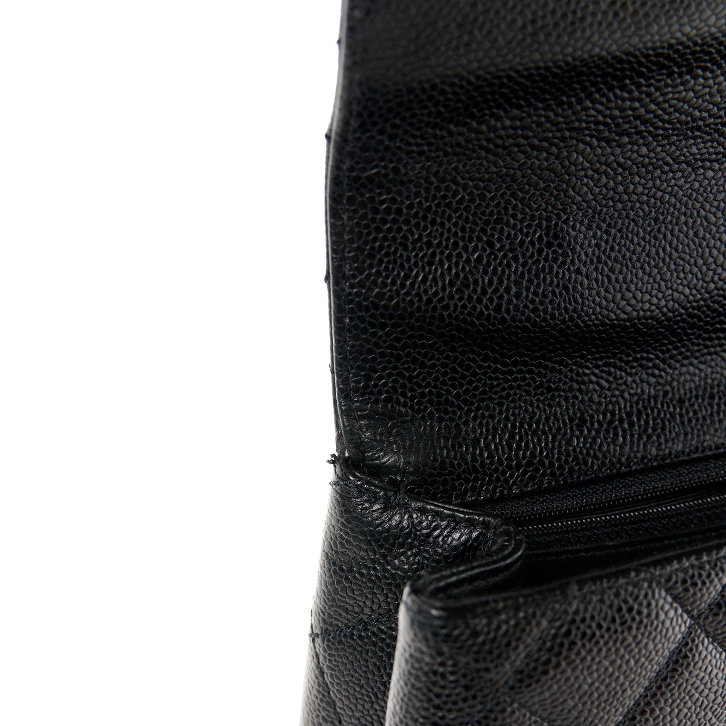 Caviar Quilted Jumbo Kelly Flap Black