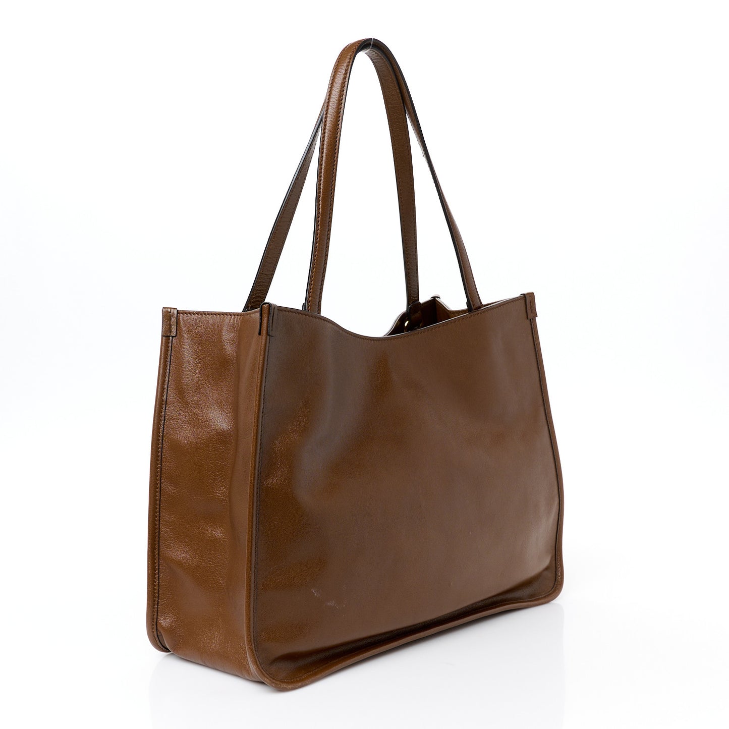 New Sakai Calfskin Lux Horsebit 1955 Tote Bag Brown Sugar