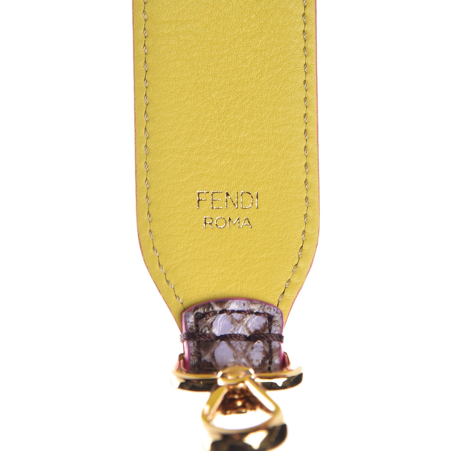 Shiny Python Vitello Dolce Strap You Purple Yellow