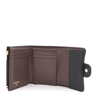 Chanel Caviar Quilted Compact Flap Wallet Black 5 of 7