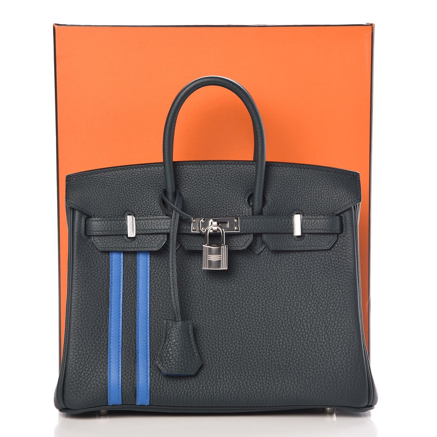 Togo Swift Officier Birkin 25 Vert Cypress Bleu Zellige