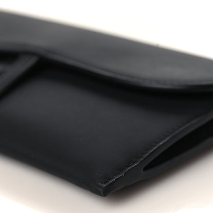 Christian Dior Ultra Matte Calfskin Saddle Chain Wallet Pouch Black 9 of 9