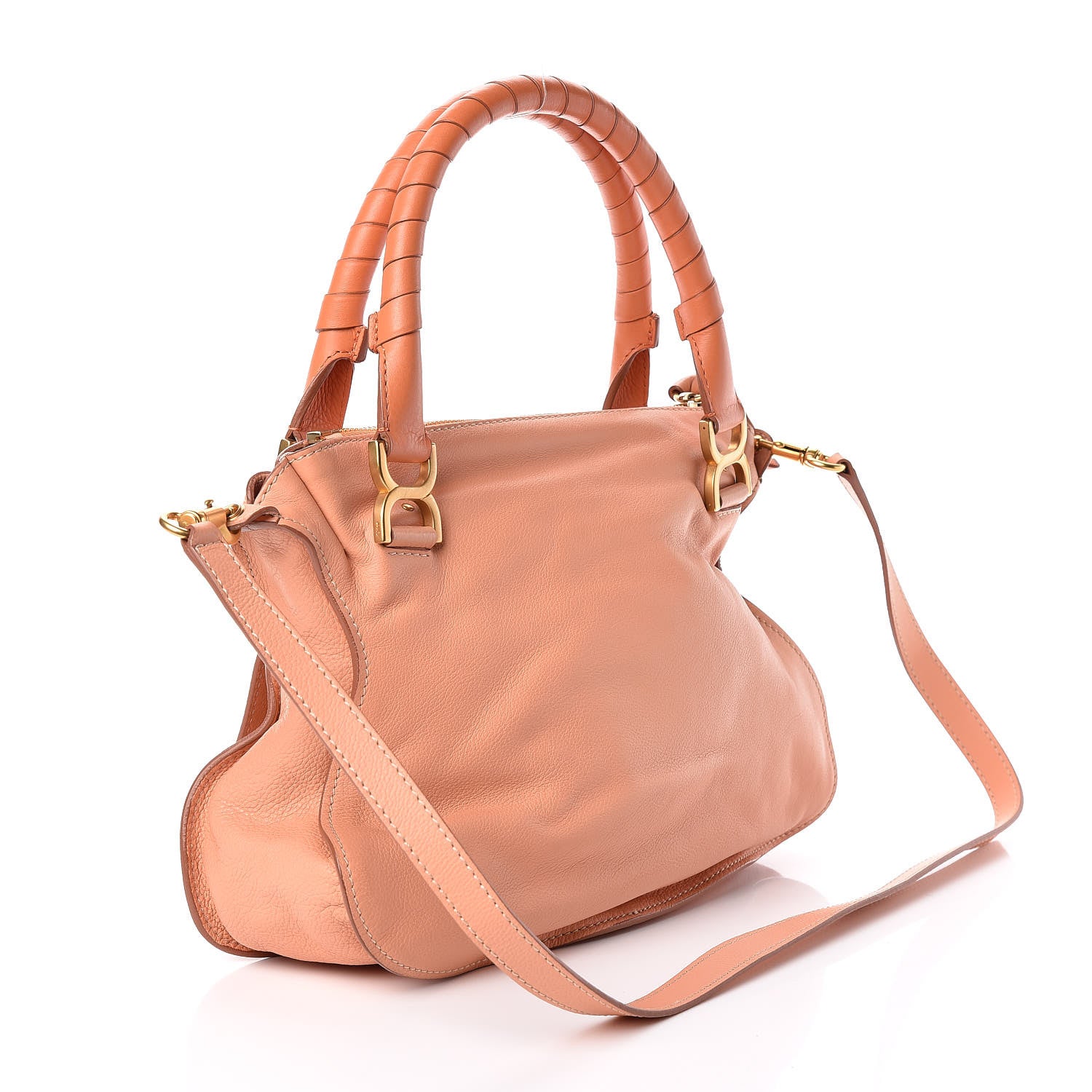 Chloe Calfskin Medium Marcie Satchel Coral Sands 3 of 8