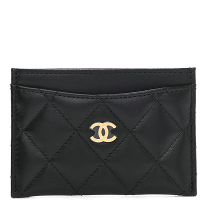 Chanel Lambskin Quilted Card Holder Black 1 of 9