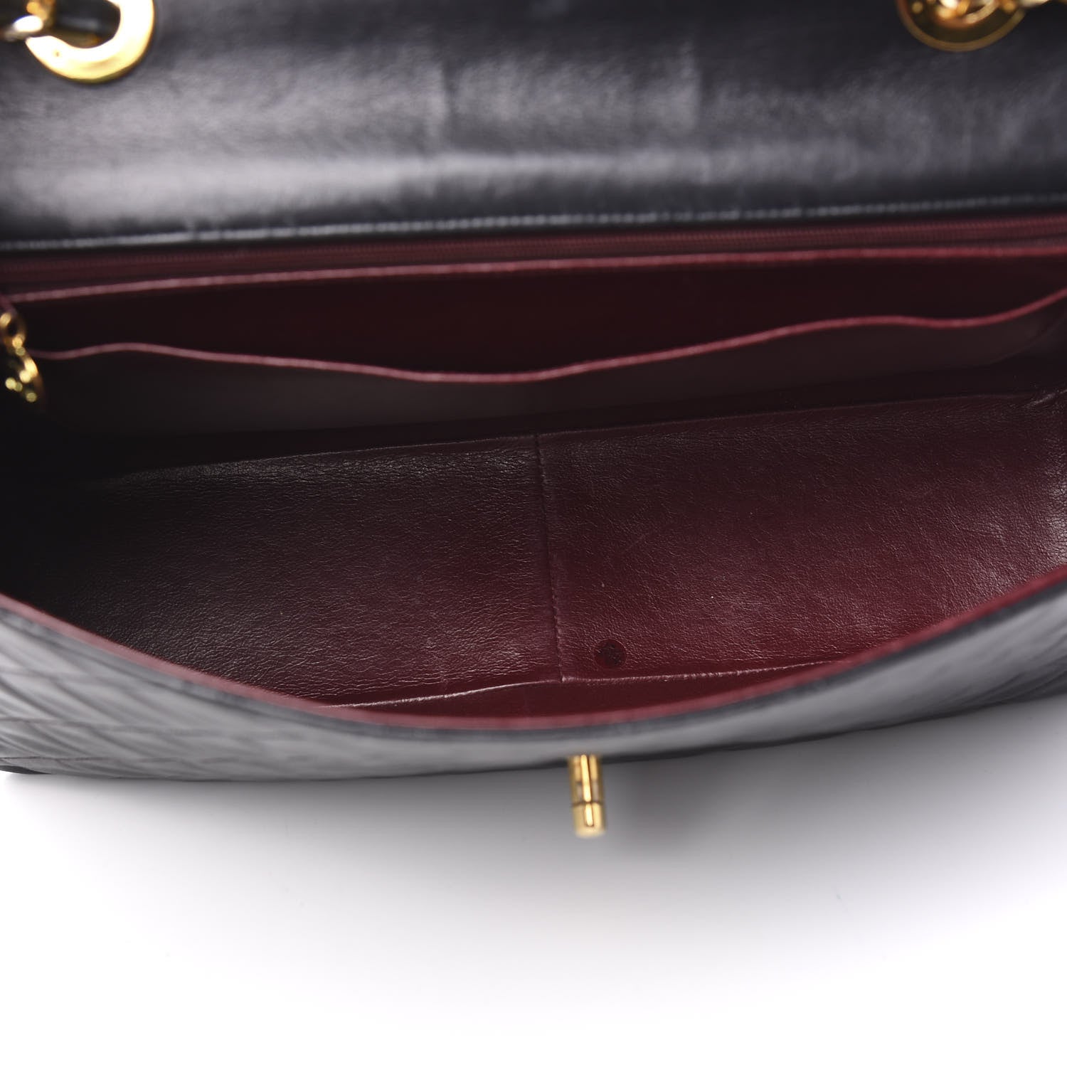 Chanel Lambskin Quilted XL Jumbo Single Flap Black 4 of 11