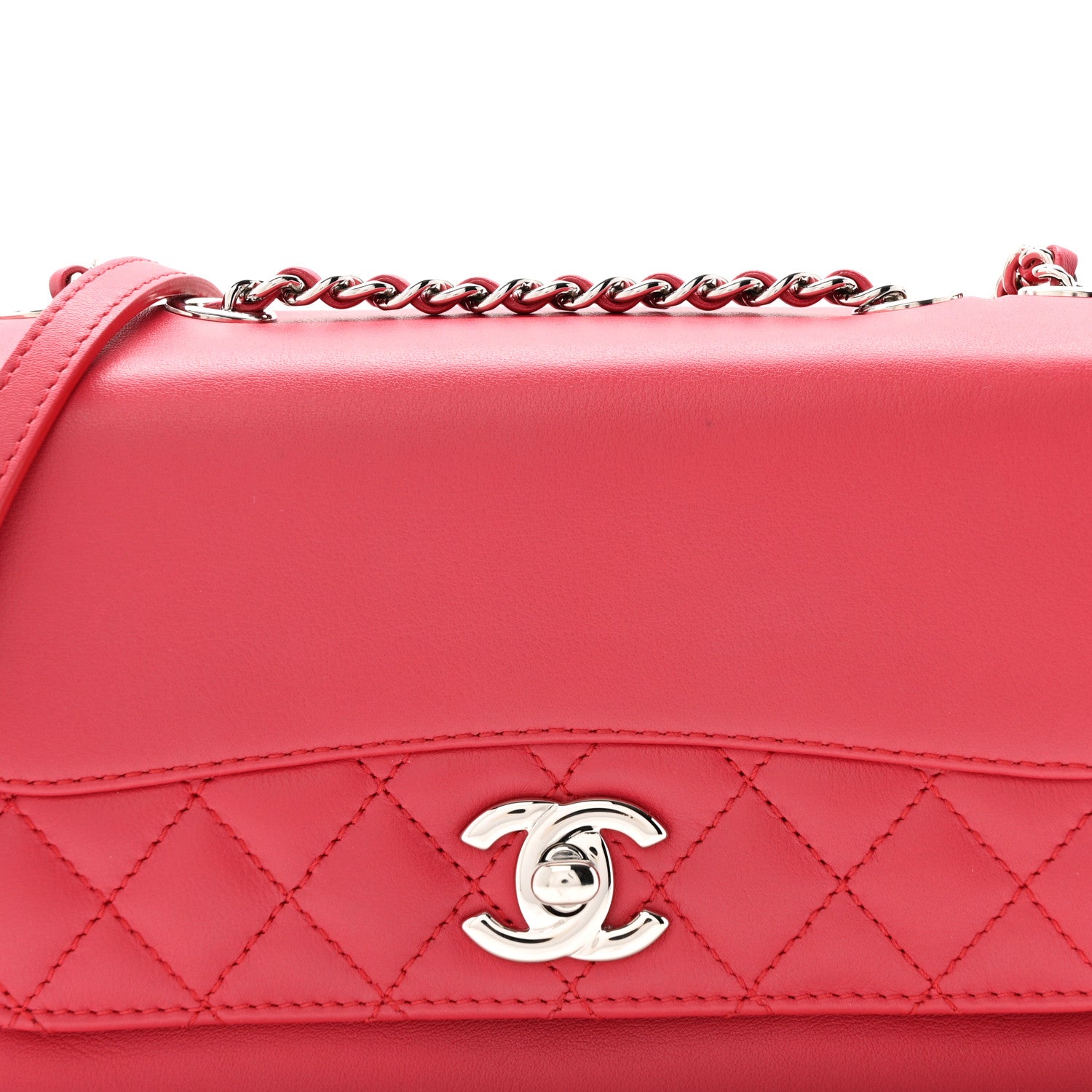 Chanel Calfskin Mini Tramezzo Flap Red 10 of 15