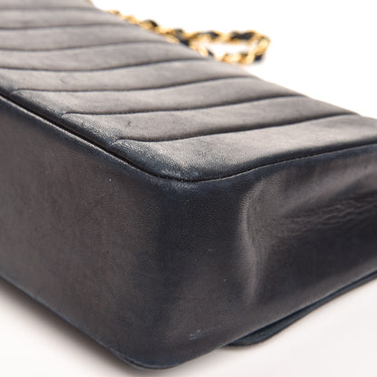 Chanel Lambskin Vertical Quilted Medium Single Flap Navy 12 of 15