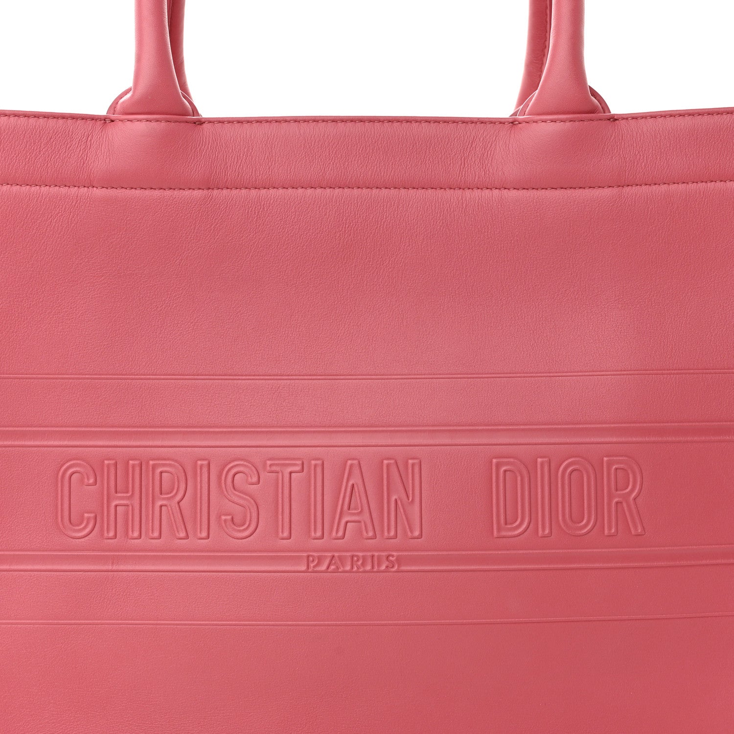 Christian Dior Calfskin Embossed Medium Book Tote Pink 8 of 10