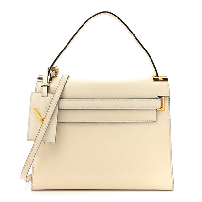 Valentino Garavani VALENTINO GARAVANI Grained Calfskin Medium My Rockstud Frame Bag Light Ivory 1 of 14