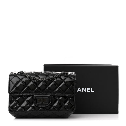 Chanel Patent Calfskin Quilted 2.55 Reissue Mini Flap So Black 12 of 12
