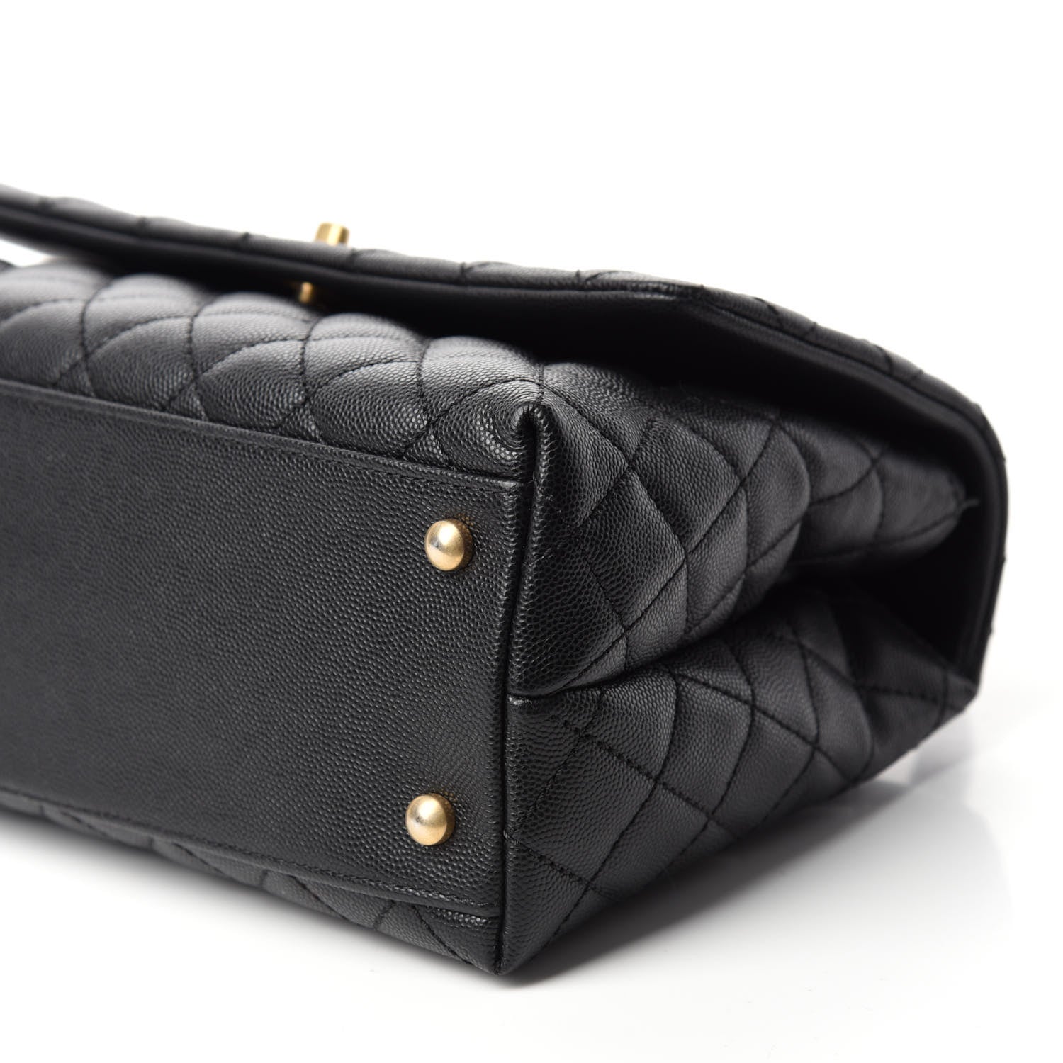Chanel Caviar Lizard Quilted Small Coco Handle Flap Black 7 of 10