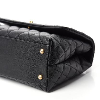 Chanel Caviar Lizard Quilted Small Coco Handle Flap Black 7 of 10