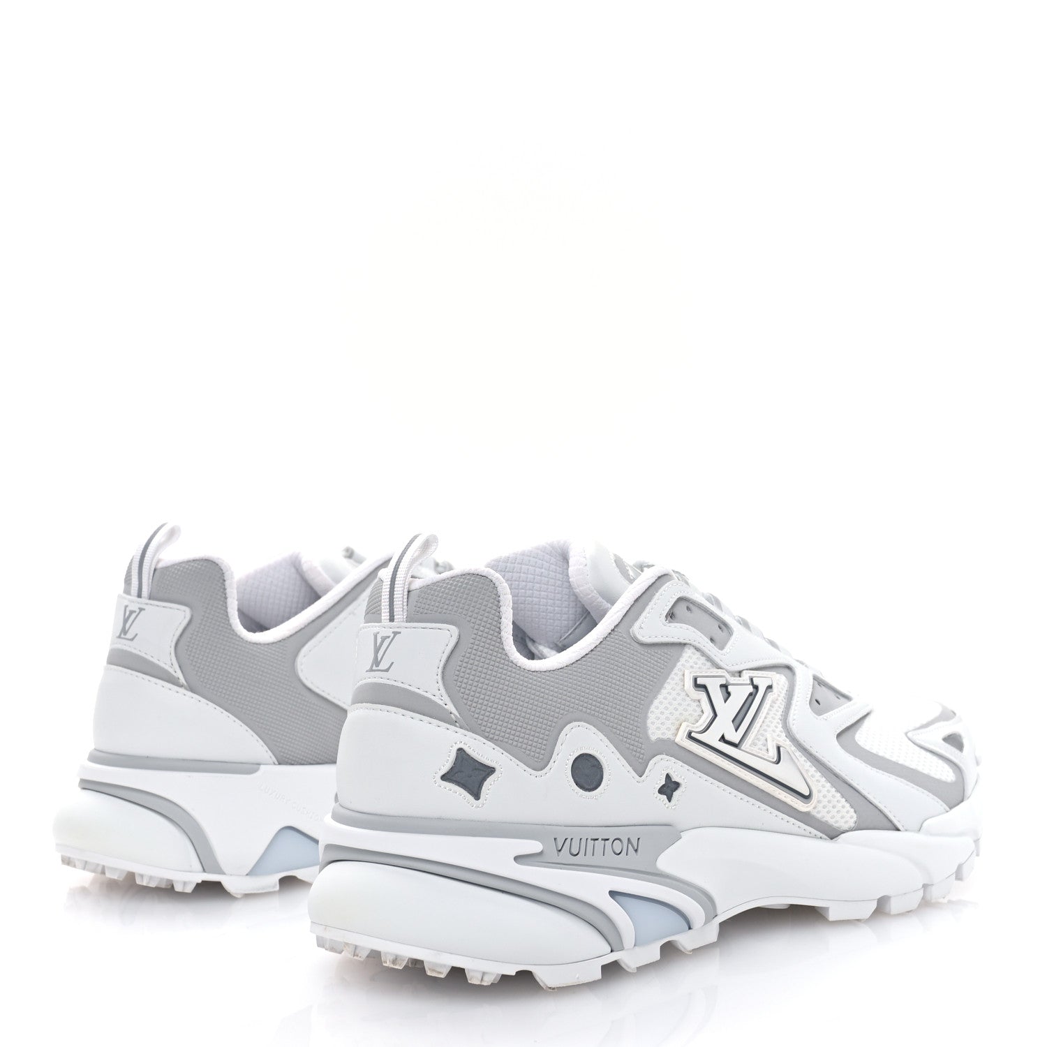 Louis Vuitton Calfskin Mesh Mens LV Runner Tatic Sneakers 9 White 4 of 9