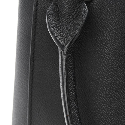 Burberry Soft Grain Calfskin Medium Buckle Tote Black 14 of 16