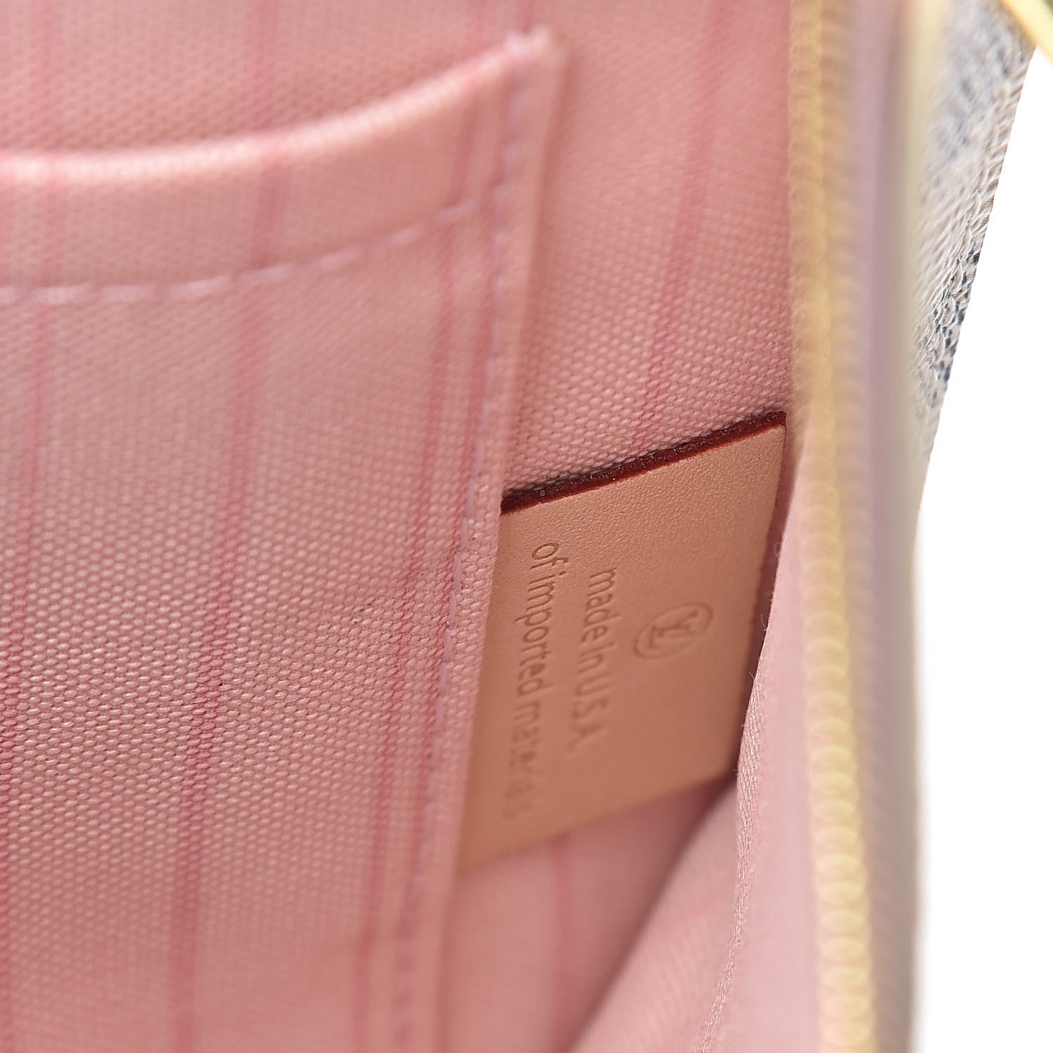 Louis Vuitton Damier Azur Neverfull MM GM Pochette Rose Ballerine 7 of 8