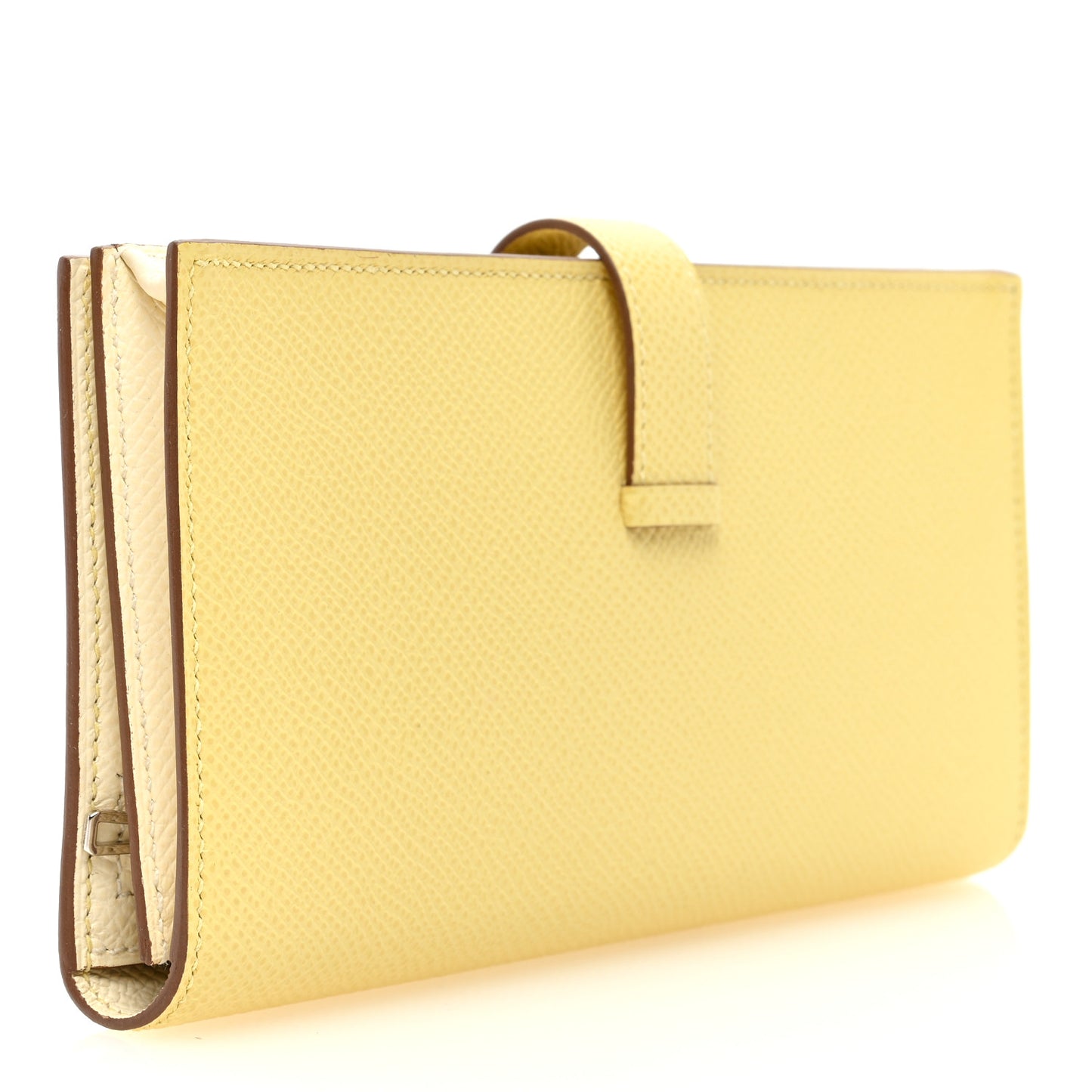Epsom Bearn Gusset Wallet Jaune Poussin Nata