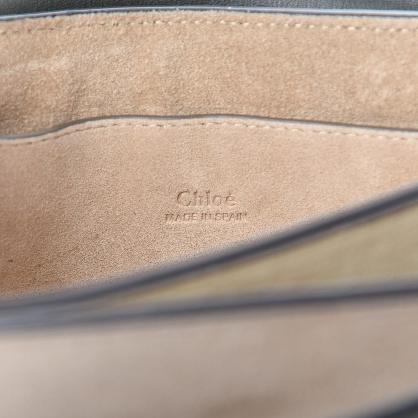Suede Calfskin Small Faye Shoulder Bag Deep Forest