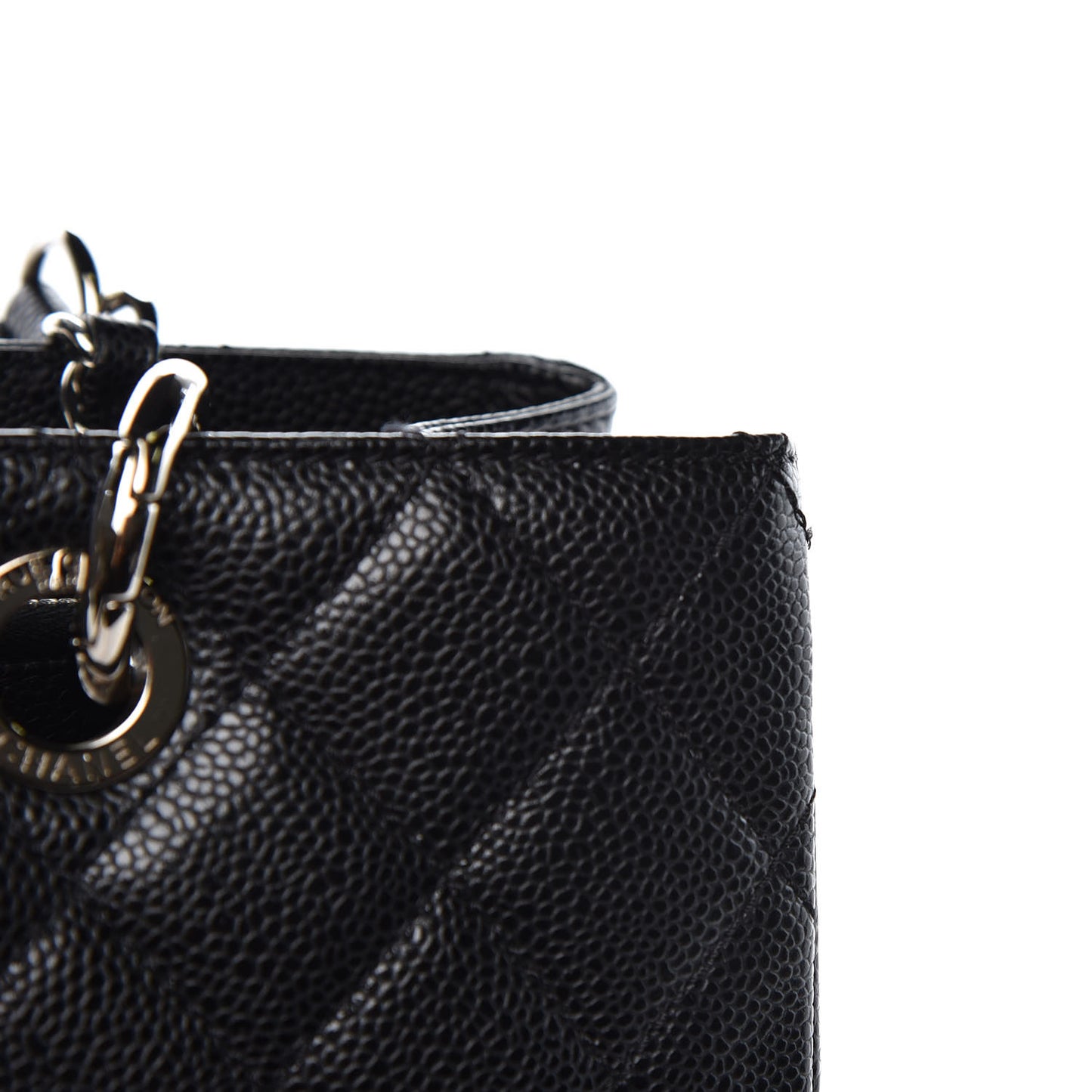 Caviar Quilted Grand Shopping Tote GST Black