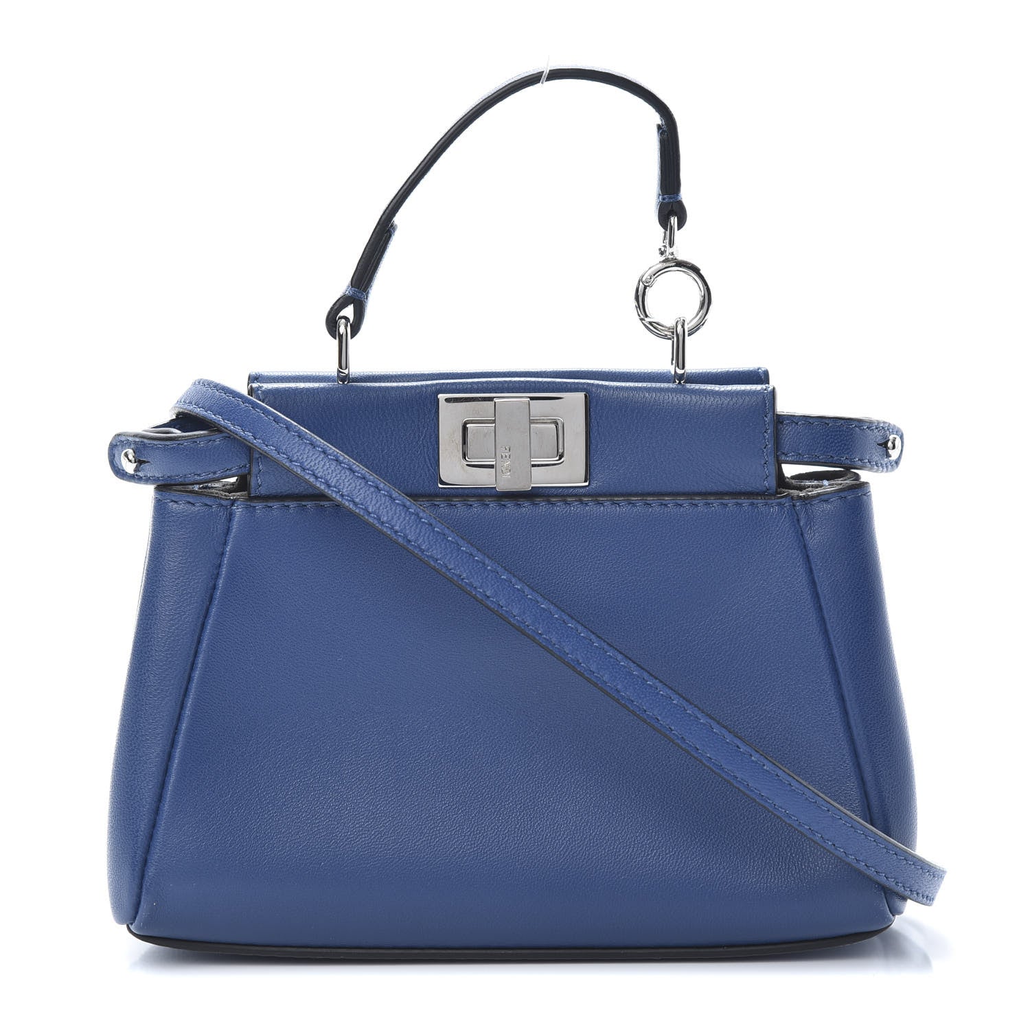 Fendi Shiny Nappa Micro Peekaboo Iconic Satchel Iris 1 of 11