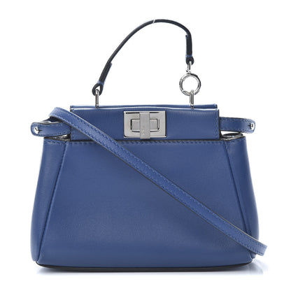 Fendi Shiny Nappa Micro Peekaboo Iconic Satchel Iris 1 of 11