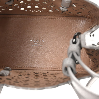 Alaia Calfskin Vienne Wave Mina 16 Bag Gris Perle 5 of 9